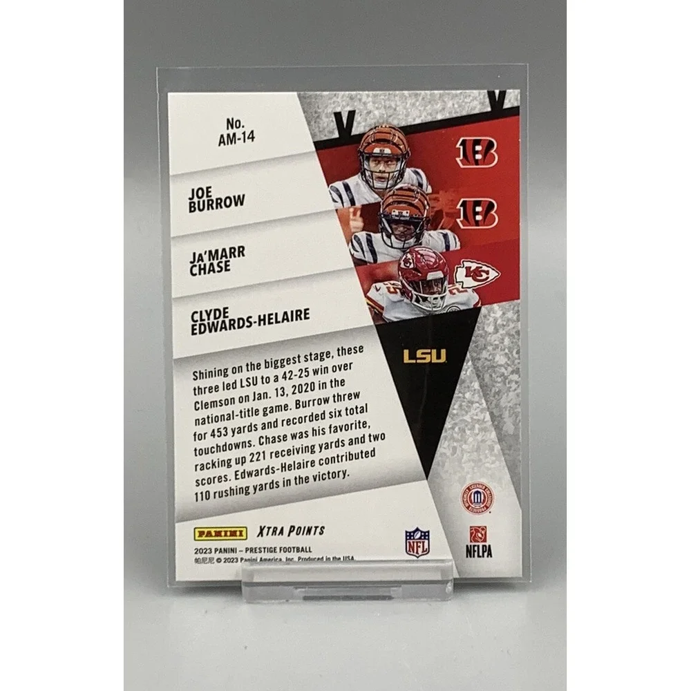 2023 Panini Prestige Alma Maters‎ Joe Burrow/Chase/Ewards-Helaire LSU #AM14